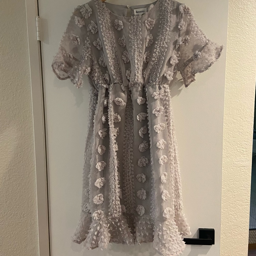 &merci dove grey cottagecore frock dress
